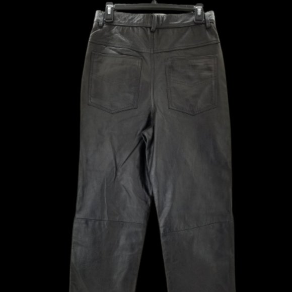 X Element Motorcycle Womans Leather Pants Black  Hight Rise Size 30 x  33 - Picture 1 of 10